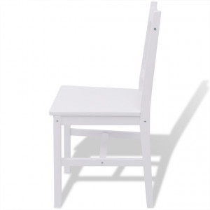 Set cu masă și scaune din lemn de pin, 5 piese - Img 8