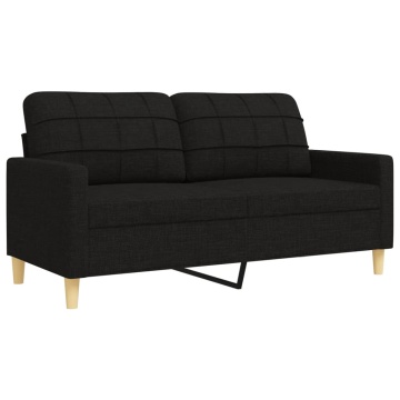 Set de canapele, 2 piese, negru, material textil - Img 4