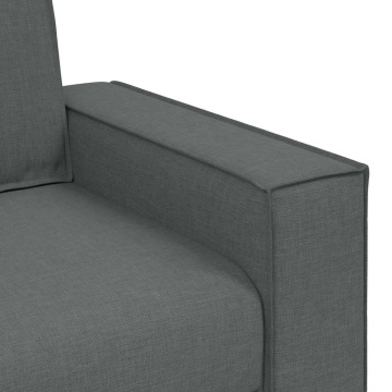 Set de canapele cu perne, 2 piese, gri închis, textil - Img 7