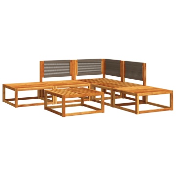 Set de canapele grădină cu perne, 6 piese, lemn masiv acacia - Img 3