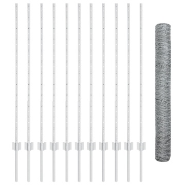 Set de Împrejmuire de Grădină Set de 2 Oțel galvanizat 25 x 1.2 m - Img 2