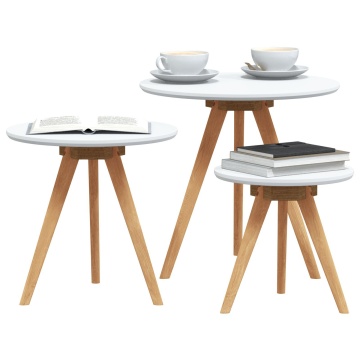 Set de mese de cafea din lemn masiv de nuc și lemn stratificat - Img 3