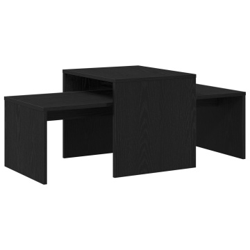 Set de mese nesting , negru stejar, 100x48x40 cm, lemn ingenios - Img 2