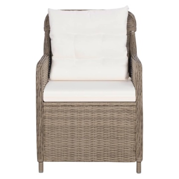 Set de mobilier pentru grădină, 5 piese, maro - Img 8