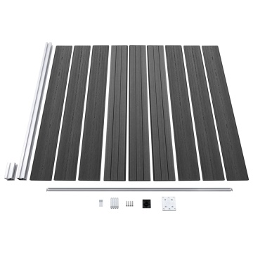 Set de panouri de gard ,WPC , 872x186 cm, negru - Img 5