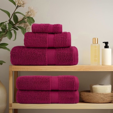 Set de prosoape premium SOLUND, 12 piese, bordo, 600 g/m² - Img 3