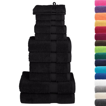 Set de prosoape premium SOLUND, 12 piese, negru, 600 g/m² - Img 2