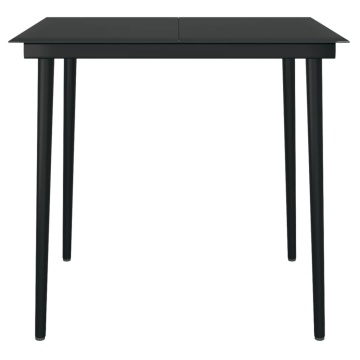 Set de servit masa pentru grădină, 5 piese, negru - Img 5