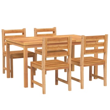 Set de sufragerie de grădină, lemn masiv de tec, 5 piese - Img 3