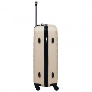 Set de valize cu carcasă rigidă, 2 piese, auriu, ABS - Img 4