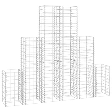 Set gabioane, 6 buc., sârmă galvanizată - Img 2