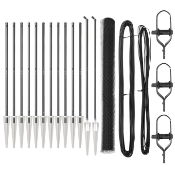 Set Gard Set de 2 Gri Oțel 25 x 1.5 m Pliabil Gard Extern - Img 2