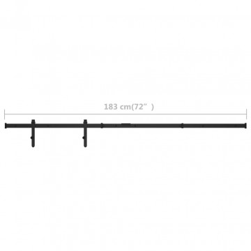 Set glisare ușă mini pentru dulap, oțel carbon, 183 cm - Img 5