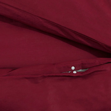 Set lenjerie cu husă de pilotă, bordo, 155x220 cm, bumbac - Img 7