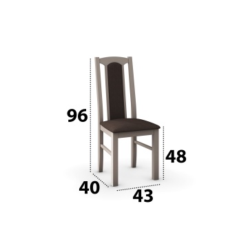 Set masa extensibila 120x150cm cu 6 scaune tapitate, mb-13 max5 si s-37 boss7 s6, sonoma, lemn masiv de fag, stofa - Img 5