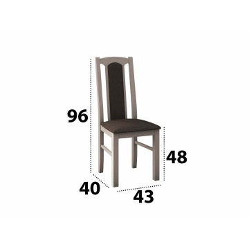 Set masa extensibila 160x200cm cu 4 scaune tapitate, mb-12 venus1 si s-37 boss7 s6, sonoma, lemn masiv de fag, stofa - Img 4