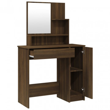 Set măsuță de toaletă, stejar maro, 86,5x35x136 cm - Img 8