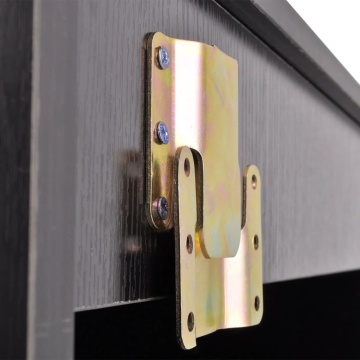 Set mobilier baie format din 3 piese cu chiuvetă inclusă, Negru - Img 8