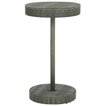 Set mobilier bar de grădină, cu perne, 3 piese, gri, poliratan - Img 3