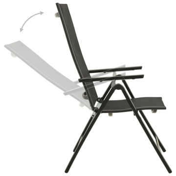 Set mobilier bistro, 3 piese, negru și antracit - Img 7