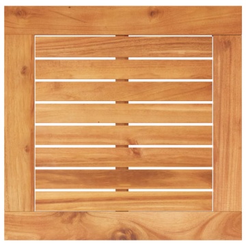 Set mobilier bistro, 3 piese, poliratan negru/lemn de acacia - Img 6