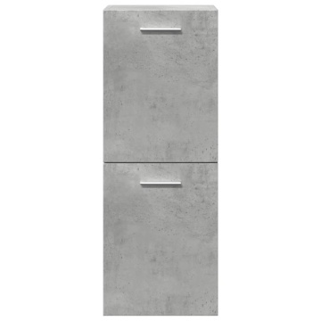 Set mobilier de baie, 3 piese, gri beton, lemn compozit - Img 6
