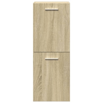 Set mobilier de baie, 3 piese, stejar sonoma, lemn prelucrat - Img 6