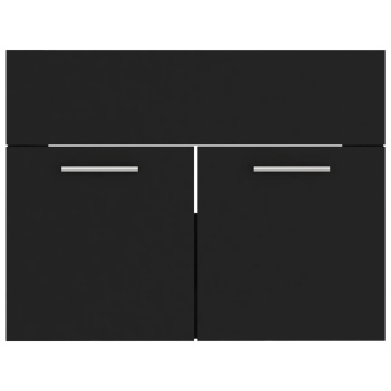 Set mobilier de baie, negru, lemn prelucrat - Img 7