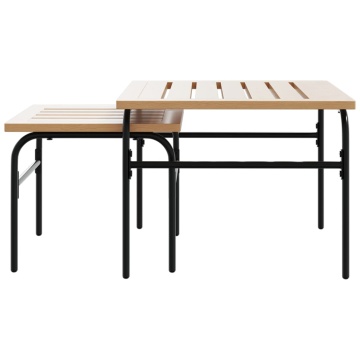 Set mobilier de balcon, 5 piese, cu perne, negru, oțel - Img 7