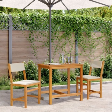 Set mobilier de balcon cu perne, 3 piese, lemn masiv acacia - Img 1