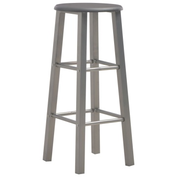 Set mobilier de bar, 3 piese, antracit, lemn și oțel - Img 5