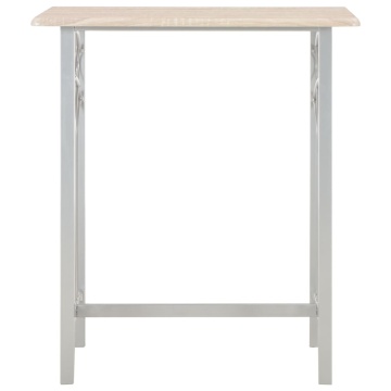 Set mobilier de bar, 3 piese, lemn și oțel - Img 3