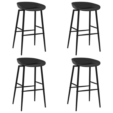 Set mobilier de bar, 5 piese, negru - Img 5