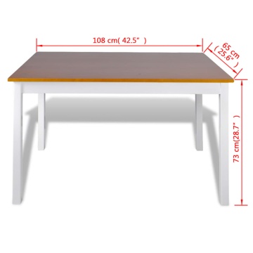 Set mobilier de bucătărie, 5 piese, maro și alb - Img 6