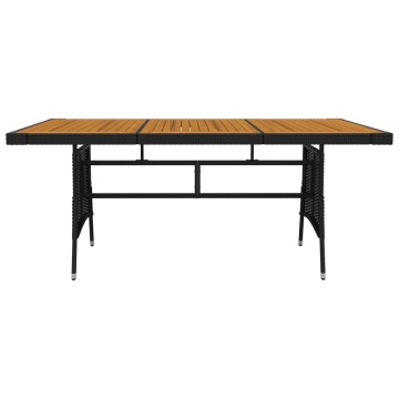 Set mobilier de exterior, 7 piese, negru, poliratan - Img 6