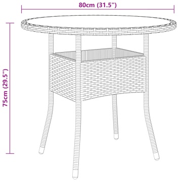 Set mobilier de grădină, 3 piese, gri, poliratan - Img 7