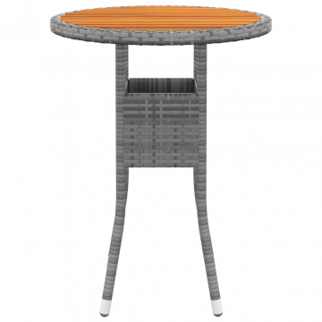 Set mobilier de grădină, 3 piese, gri, poliratan - Img 4