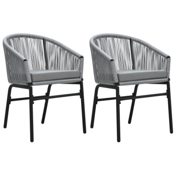 Set mobilier de grădină, 3 piese, gri - Img 3