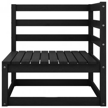 Set mobilier de grădină, 4 piese, negru, lemn masiv de pin - Img 8