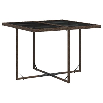 Set mobilier de grădină, 5 piese, cu perne, maro, poliratan - Img 4