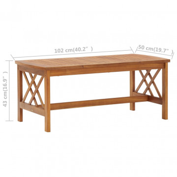 Set mobilier de grădină, 5 piese, lemn masiv de acacia - Img 7