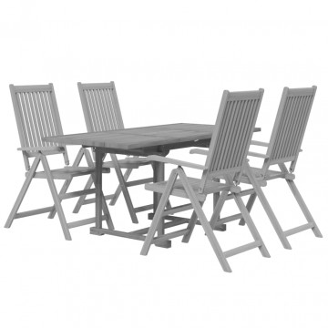 Set mobilier de grădină, 5 piese, lemn masiv de acacia - Img 3