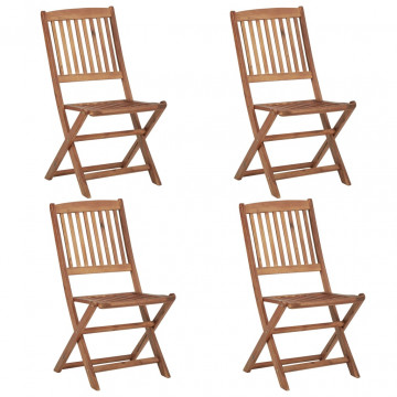 Set mobilier de grădină, 5 piese, lemn masiv de acacia - Img 6