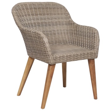 Set mobilier de grădină, 5 piese, maro - Img 5