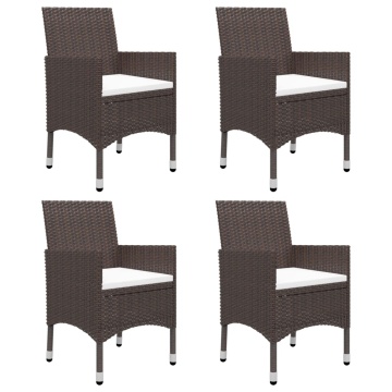 Set mobilier de grădină, 5 piese, maro - Img 8