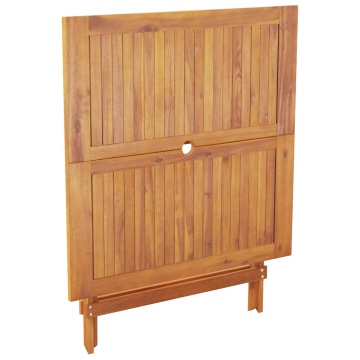 Set mobilier de grădină 5 piese polipropilenă neagră/lemn masiv - Img 6