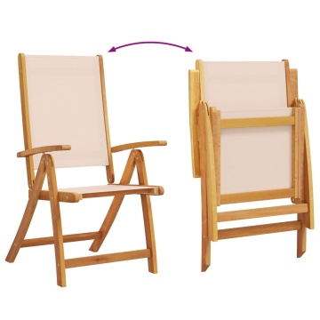 Set mobilier de grădină, 7 piese, lemn masiv acacia/textilenă - Img 6
