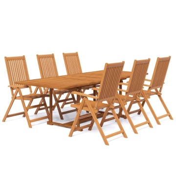 Set mobilier de grădină, 7 piese, lemn masiv de acacia - Img 2