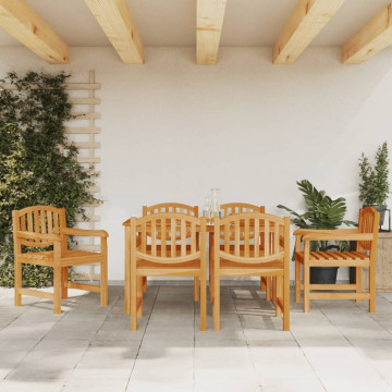Set mobilier de grădină, 7 piese, lemn masiv de tec - Img 1