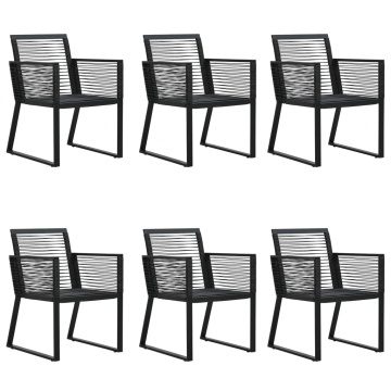 Set mobilier de grădină, 7 piese, negru, ratan PVC - Img 4